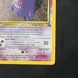 Pokemon Vintage Holo Gengar 5/62 Fossil WoTC 1999 - Image 4