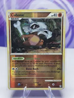 Pokemon TCG Cubone Triumphant HeartGold SoulSilver 60/102 Reverse Holo HP - Image 1