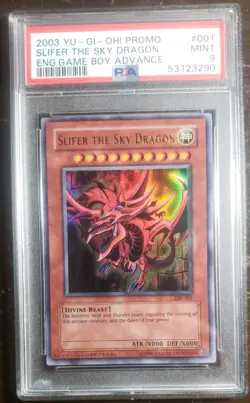 2003 Yu-Gi-Oh! Promo Slifer The Sky Dragon GBI-001 PSA 9 MINT ENG GBA YUGIOH - Image 1