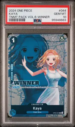 2023 Kaya Promo One Piece Tournament Pack Vol 6 Winner English OP03-044 PSA 10 - Image 1