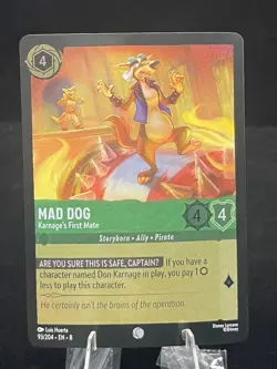 Disney Lorcana-Reign of Jafar-Mad Dog-Karnage s First Mate-#93-Cold Foil Holo-NM - Image 4