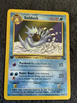 Pokemon Card - Golduck Fossil 35/62 Uncommon 1st Edition - Image 1