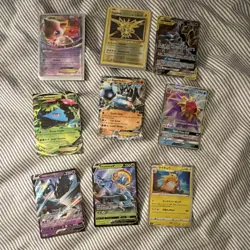Pokemon GX EX V Holo Foil Card Lot - Mew, Zapdos, Venusaur, Raichu - 10 Cards - Image 1