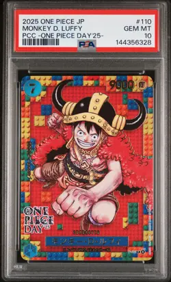 2025 ONE PIECE JPN PREM CARD COLL -ONE PIECE DAY'25- #110 MONKEY D. LUFFY PSA 10 - Image 1