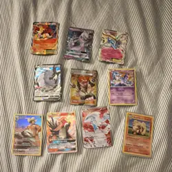 Pokemon TCG GX EX V Holo Full Art Card Lot Mewtwo Entei Reshiram 10 Cards - Image 2