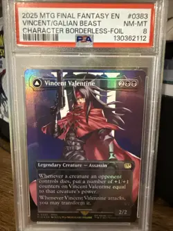 Vincent Valentine PSA8 MTG 383 (Borderless) Final Fantasy Foil - Image 1