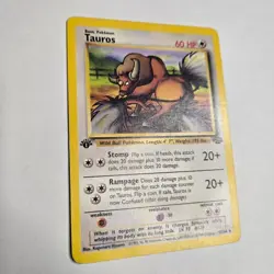 Pokemon TCG Jungle 1st Edition Uncommon: Tauros 47/64 MP - Image 2