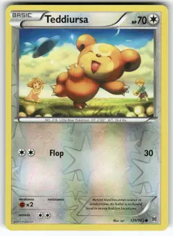 Teddiursa XY - BREAKthrough Common,Reverse Holo Pokemon Lightly played - Image 1
