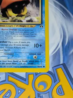 Kabuto 56/75 & Omanyte 60/75 Neo Discovery Unlimited Pokemon Tcg LP - Image 4