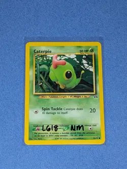 Caterpie 53/75 Neo Discovery NM Unlimited Pokemon TCG Read Description - Image 1