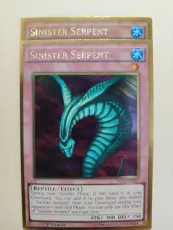 2x Yu-Gi-Oh! Sinister Serpent PGL2-EN027 1st Edition Gold Rare NM - Image 1