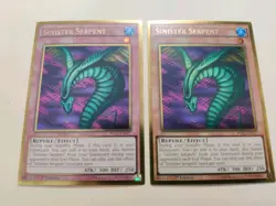 2x Yu-Gi-Oh! Sinister Serpent PGL2-EN027 1st Edition Gold Rare NM - Image 2