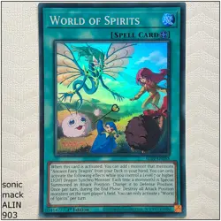 World of Spirits - ALIN-EN055 - Super Rare 1st Edition Yugioh - Image 1
