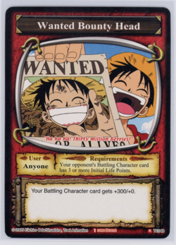 Monkey D. Luffy Vintage One Piece The Quest Begins Wanted Bounty Head 2005 NM - Image 1
