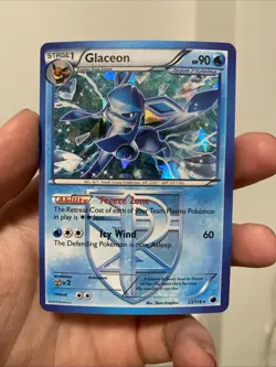 Glaceon - 23/116 - Pokemon Plasma Freeze Black & White Cracked Holo Card LP - Image 1