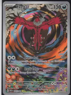 Pokemon Yveltal Illustration Rare Full Art Holo Card SV04: Paradox Rift 205/182 - Image 1