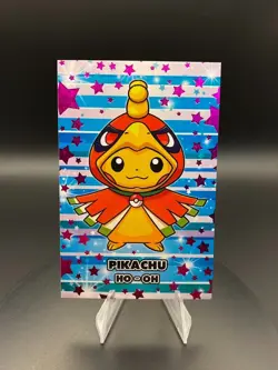 Poncho Pikachu Ho-Oh Pink Holo Pokemon 2024 Card Database Merry Christmas Peru - Image 1
