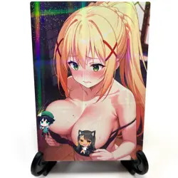 KonoSuba Darkness Sexy Hot Anime Waifu Girl Doujin Lewd Goddess Story Art Card - Image 2