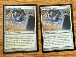 MTG Magic the Gathering Whispersilk Cloak (160/165) Darksteel LP Lot Of 2 - Image 1