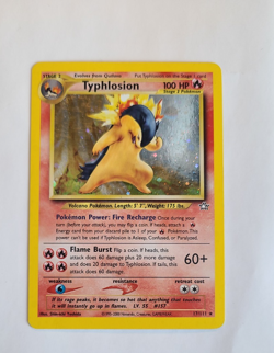 Pokemon 2000 Neo Genesis Unlimited Typhlosion 17/111 T17 Holo Rare LP - Image 1