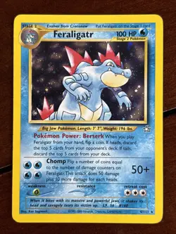 Pokemon Neo Genesis Feraligatr 4/111 Holo Rare LP - Image 1