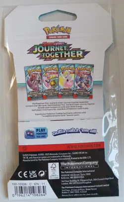 Pokemon Scarlet & Violet Journey Together Sleeved Booster Pack, new! - Image 2