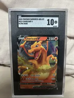 Pokemon 2020 Darkness Ablaze CHARIZARD V 019 SGC 10 GEM MINT Holo Ultra Rare 💎 - Image 1