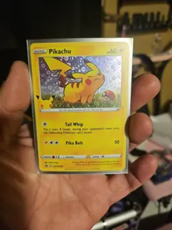 Pokemon Pikachu TCG SWSH039 Black Star Holo Promo - Image 1