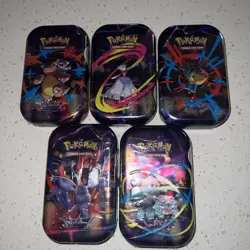 Pokemon Mega Heroes Mini Tins Set Of 5 Lot Bundle Free Shipping - Image 1