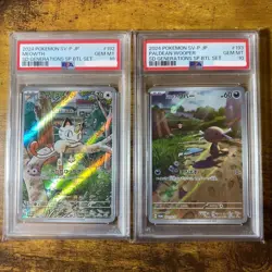 PSA 10 Meowth Wooper Set 192-193/SV-P SV Start Deck Promo Japanese Pokemon Card - Image 1