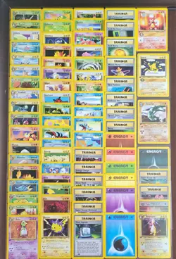 Pokemon 1st Edition Neo Genesis Card Lot W/Holo Ampharos + Metal Energy LP - Image 1