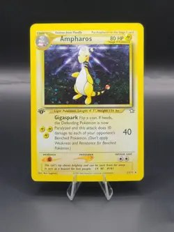 Pokemon 1st Edition Neo Genesis Card Lot W/Holo Ampharos + Metal Energy LP - Image 2