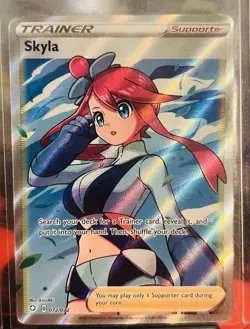 Pokemon Trainer Skylar Full Art Shining Fates Secret Rare Card 072/072 - Image 1