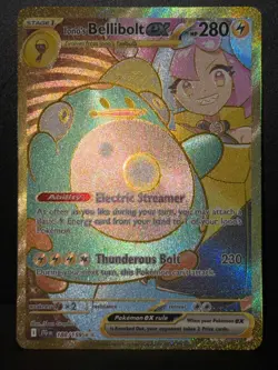 Iono's Bellibolt ex 188/159 SV Journey Together Gold Holo Pokemon Card AA9 LP1 - Image 2