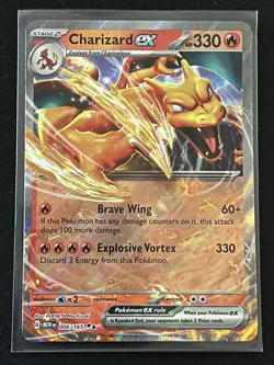 Pokemon TCG Scarlet & Violet 151 Charizard EX Double Rare Holo Card 006/165 - Image 1