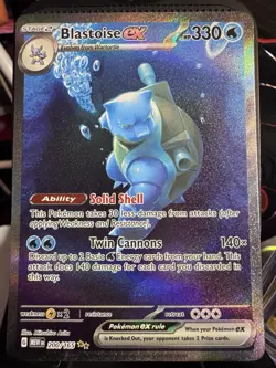 Pokemon TCG Blastoise EX Holo Ultra Rare Card 200/165 NM Near Mint 151 2023 ⭐⭐ - Image 2