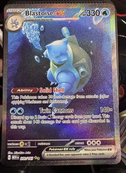 Pokemon TCG Blastoise EX Holo Ultra Rare Card 200/165 NM Near Mint 151 2023 ⭐⭐ - Image 5
