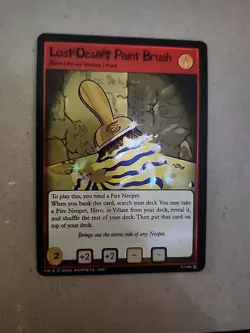 Neopets TCG The Lost Desert Paint Brush Holo Foil 7/100 NM UNPLAYED CARD MINT - Image 1