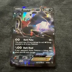 Pokemon Darkrai EX Ultra Rare Holo 74/122 Breakpoint HP180 Basic Card - Image 1