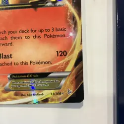 Pokemon Charizard EX Ultra Rare Holo 11/106 Flashfire Basic 180HP Fire Card - Image 5