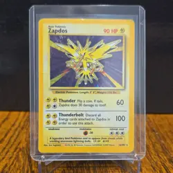 Pokemon Zapdos Base Set 16/102 Rare Basic 90 HP Card Stock Pokemon TCG Card - Image 1
