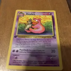 Slowbro 43/62 1st Edition LP Pokemon Card TCG Fossil - Image 1