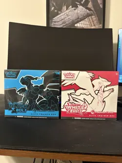 Pokemon Center Exclusive Black Bolt and White Flare ETB Pokemon TCG Both - Image 1
