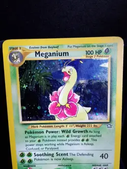Pokemon TCG Meganium 11/111 Neo Genesis Holo Rare English Vintage 2000 NM - Image 5