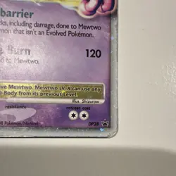 Pokemon Mewtwo LV.X DP28 Black Star Promo Holo Level Up Diamond & Pearl 2008 - Image 4