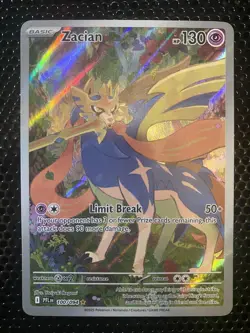 Pokemon TCG Zacian 100/094 Me02: Phantasmal Flames Illustration Rare NM - Image 1