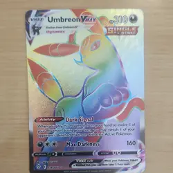Pokemon Umbreon VMAX Evolving Skies Secret Rare Full Art Holo 310 HP 214/203 - Image 1