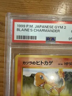 PSA 10 GEM MINT Blaine's Charmander No.004 Japanese Pokemon Gym Heroes 2 - Image 2