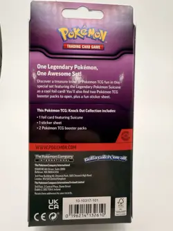 Pokemon TCG Knock Out Collection Suicune Promo 2 Packs & Stickers FACTORY SEALED - Image 2