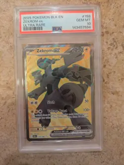 ZEKROM EX #158/086 Pokemon Black Bolt PSA GEM MINT 10 - Image 1